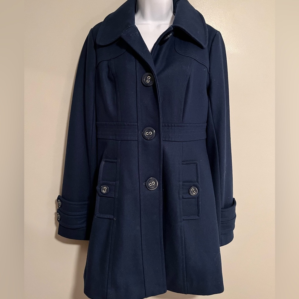 Anthropologie Tulle Wool Blend Coat